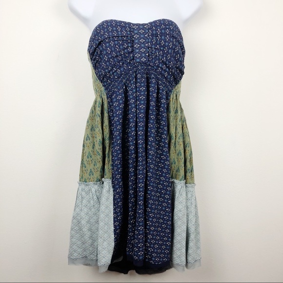 Free People Dresses & Skirts - NWT Free People Boho Mini Dress Indigo Size Medium